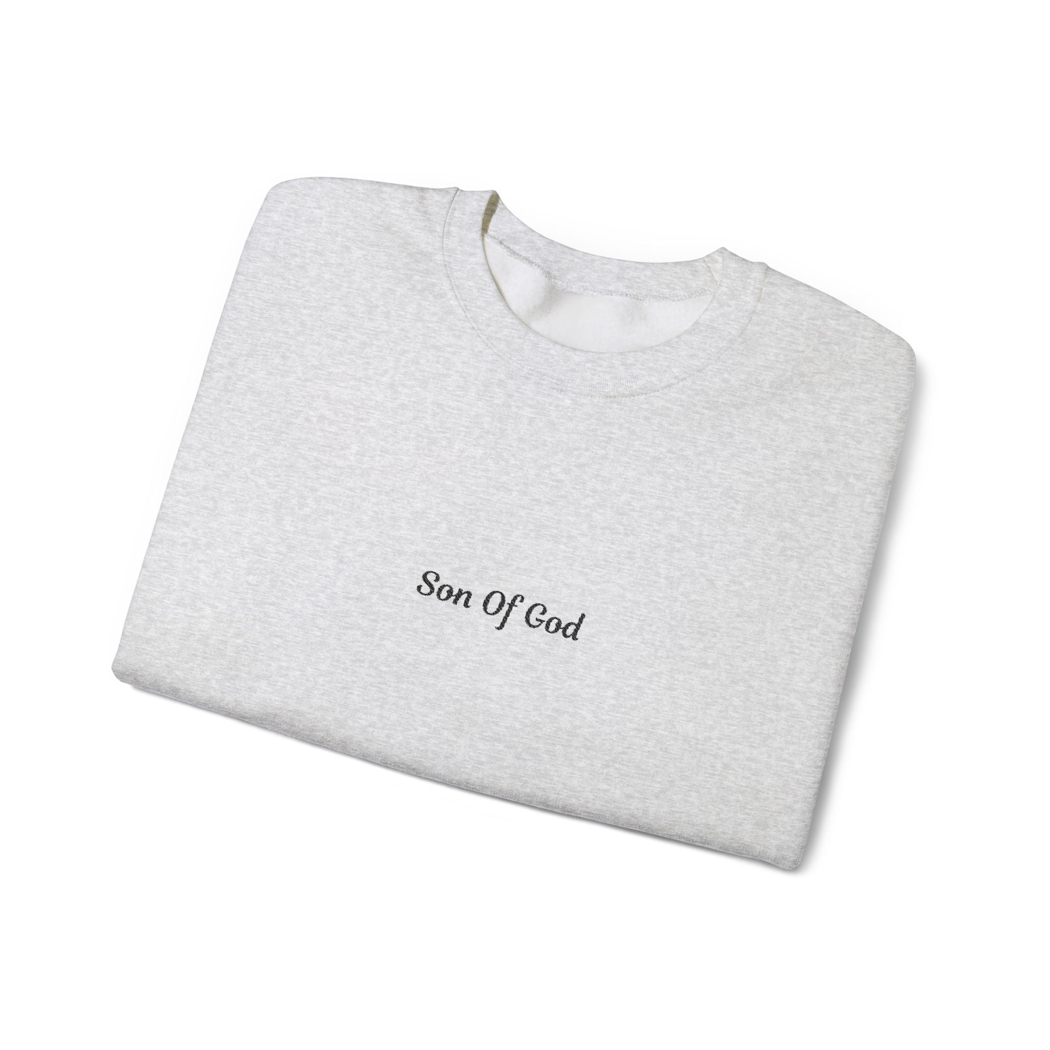 Crewneck Sweatshirt "Son Of God" Minimalist Christian Graphic