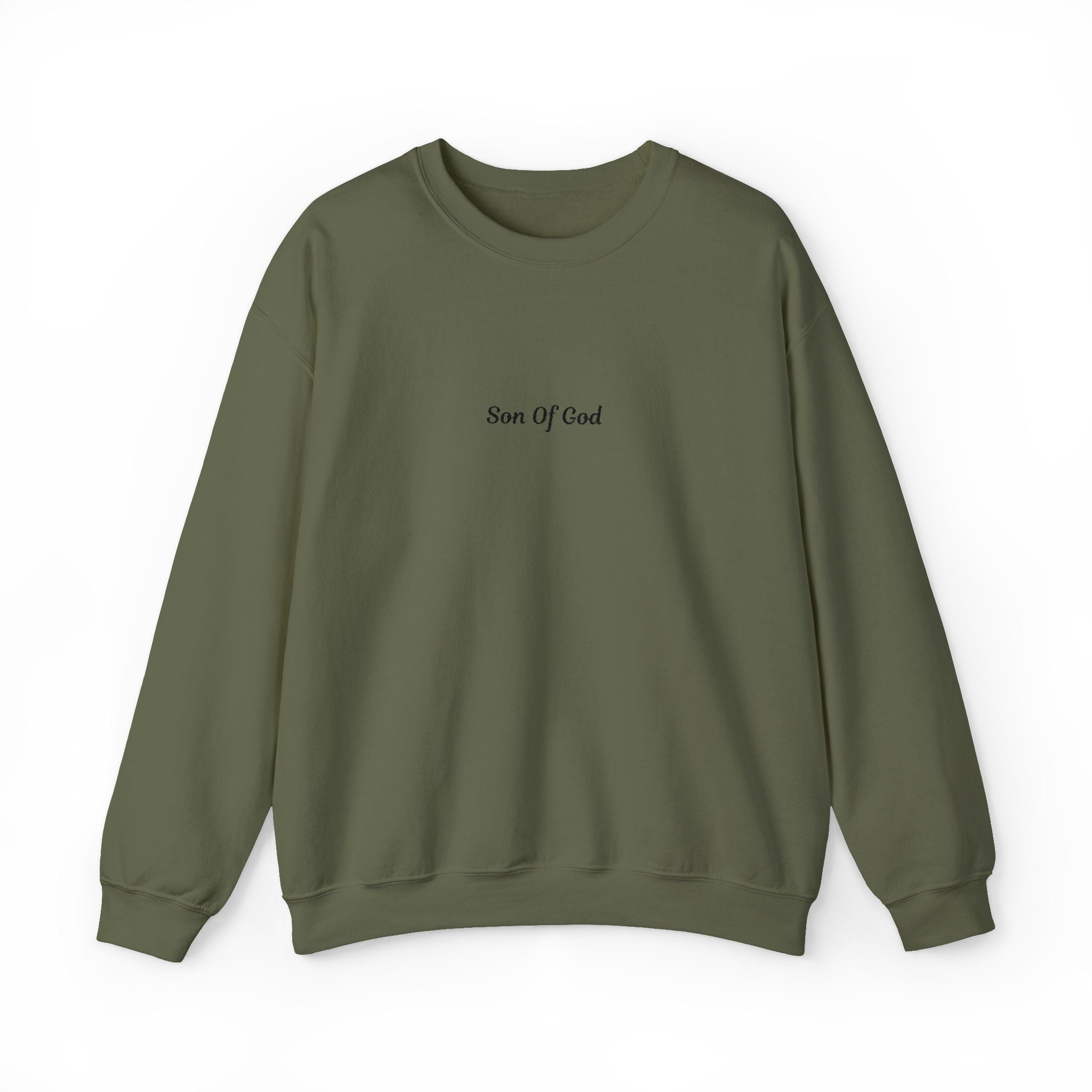 Crewneck Sweatshirt "Son Of God" Minimalist Christian Graphic