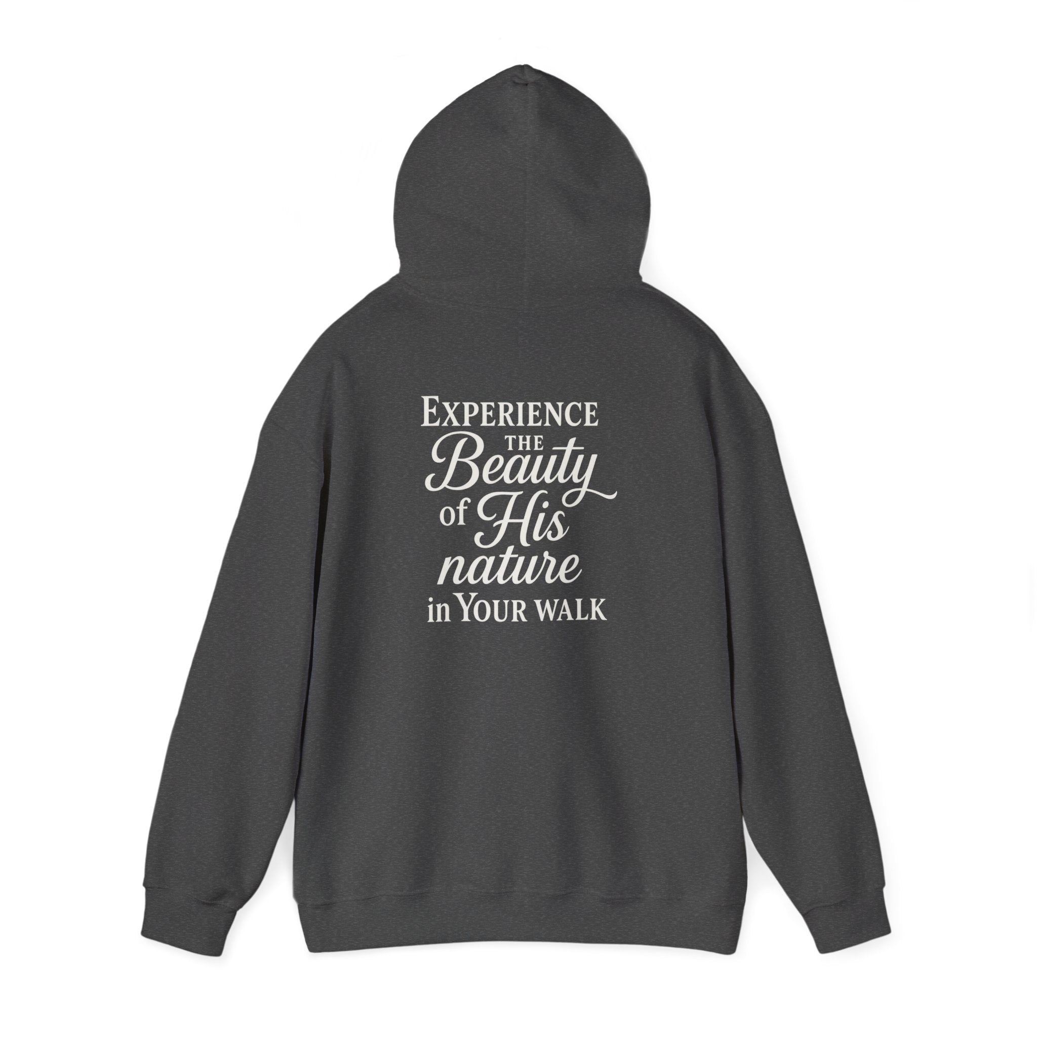 Christian Faith Hoodie – “Experience the Beauty of His Nature in Your Walk” Hooded Sweatshirt