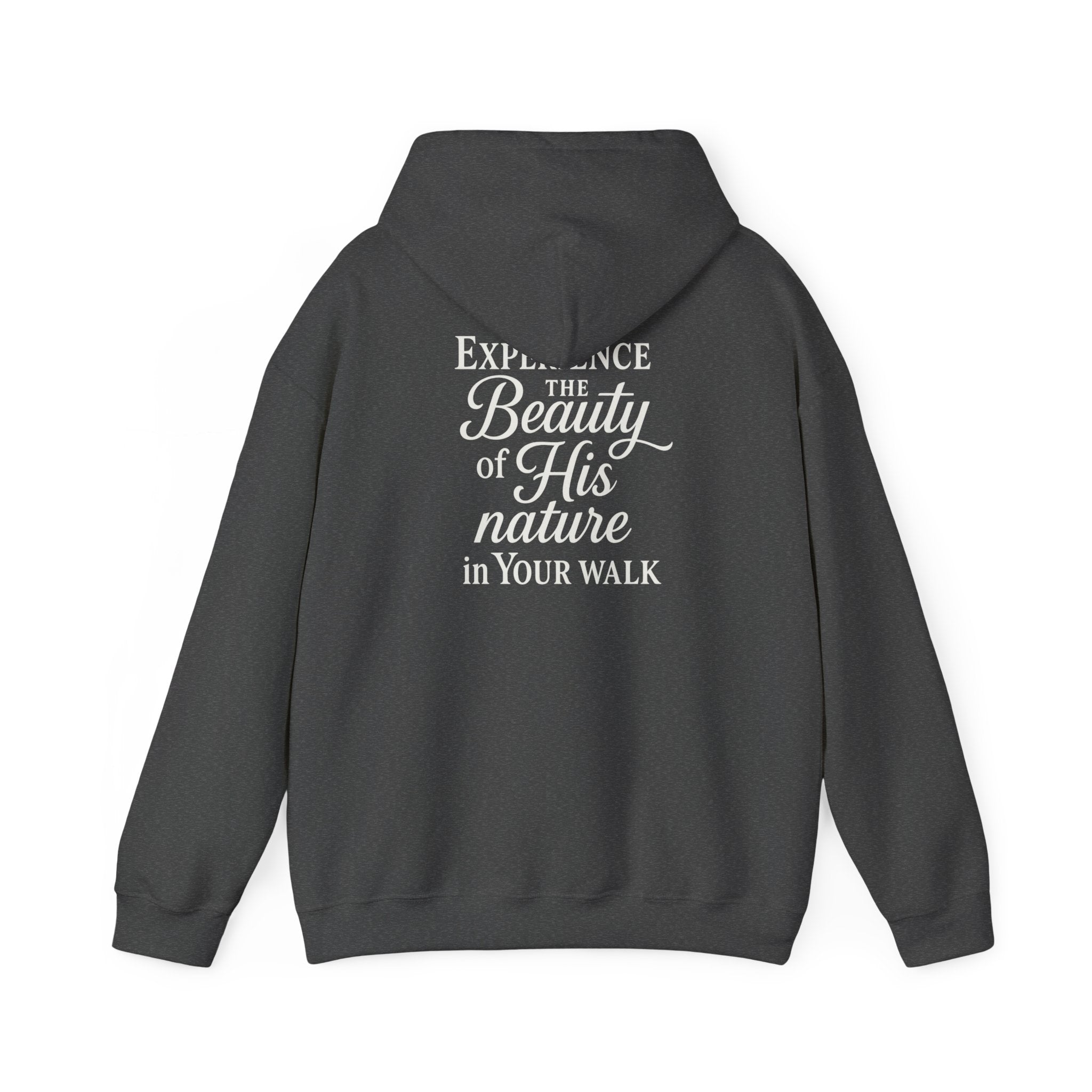 Christian Faith Hoodie – “Experience the Beauty of His Nature in Your Walk” Hooded Sweatshirt