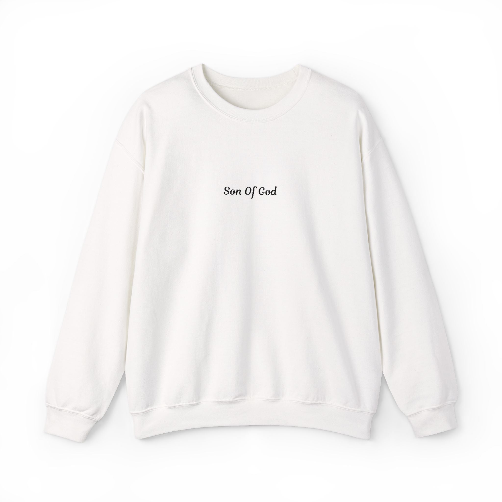 Crewneck Sweatshirt "Son Of God" Minimalist Christian Graphic